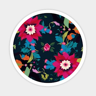 Colorful Flower Pattern V1 Magnet